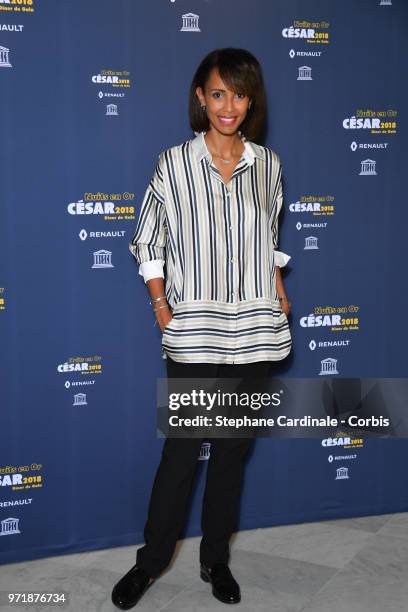 Actress Sonia Rolland attends the 'Les Nuits En Or 2018' dinner gala at UNESCO on June 11, 2018 in Paris, France.