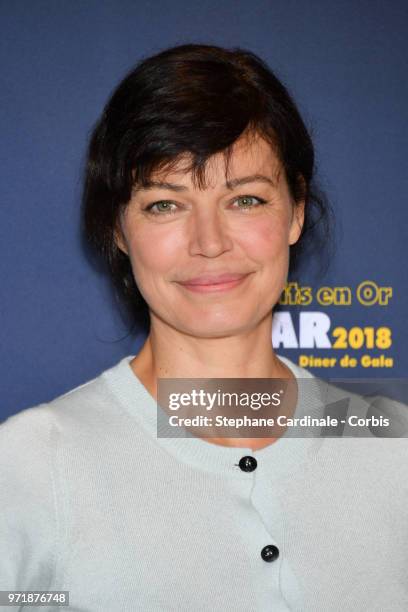 Actress Marianne Denicourt attends the 'Les Nuits En Or 2018' dinner gala at UNESCO on June 11, 2018 in Paris, France.