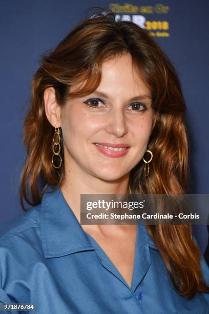 Actress Elodie Navarre attends the 'Les Nuits En Or 2018' dinner gala at UNESCO on June 11, 2018 in Paris, France.