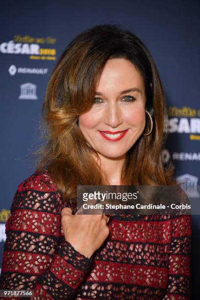 Actress Elsa Zylberstein attends the 'Les Nuits En Or 2018' dinner gala at UNESCO on June 11, 2018 in Paris, France.