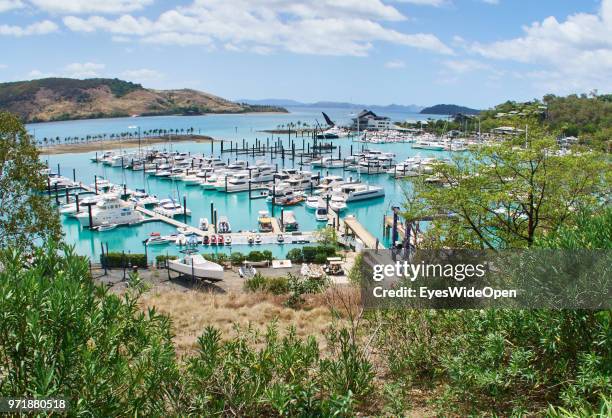 Marina for privat yachts at Hamilton Island on November 20, 2015 in Whitsunday Islands, Australia.