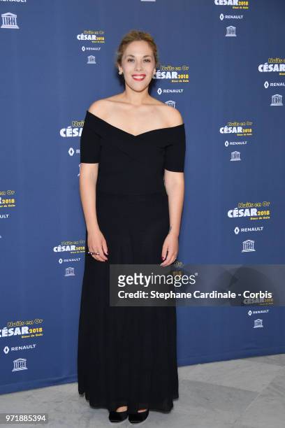 Actress Alysson Paradis attends the 'Les Nuits En Or 2018' dinner gala at UNESCO on June 11, 2018 in Paris, France.