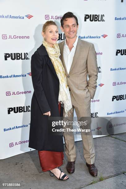 Clare Danes and Hugh Dancy attend the 2018 The Public Theater's Annual Gala at Delacorte Theater on June 11, 2018 in New York City.