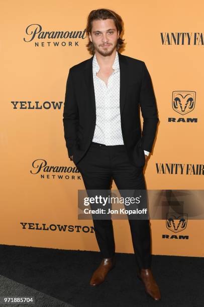 Luke Grimes attends the premiere of Paramount Pictures' "Yellowstone" at Paramount Studios on June 11, 2018 in Hollywood, California.