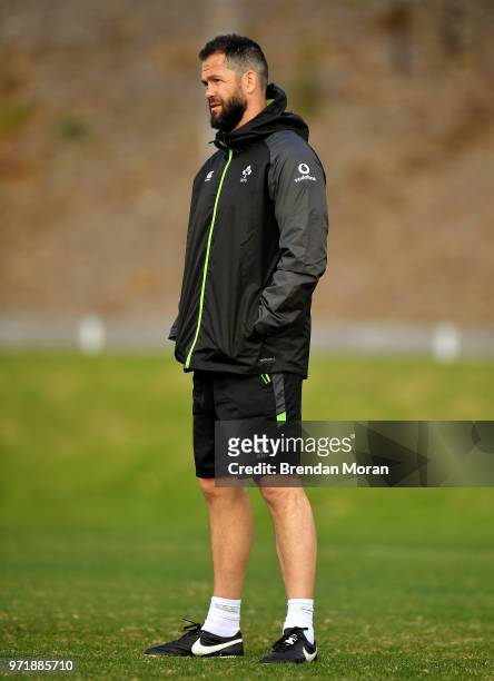 Melbourne , Australia - 12 June 2018; Defence coach Andy Farrell during Ireland rugby squad training at St Kevin's College in Melbourne, Australia.