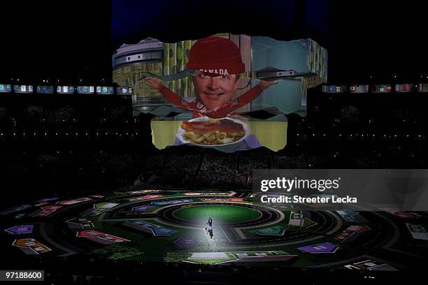 Actor Michael J. Fox speaks during the Closing Ceremony of the Vancouver 2010 Winter Olympics at BC Place on February 28, 2010 in Vancouver, Canada.