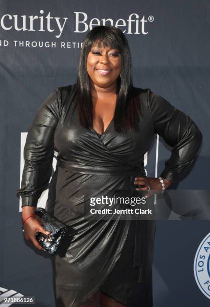 Loni Love attends the 4th Annual Los Angeles Dodgers Foundation Blue Diamond Gala at Dodger Stadium on June 11, 2018 in Los Angeles, California.