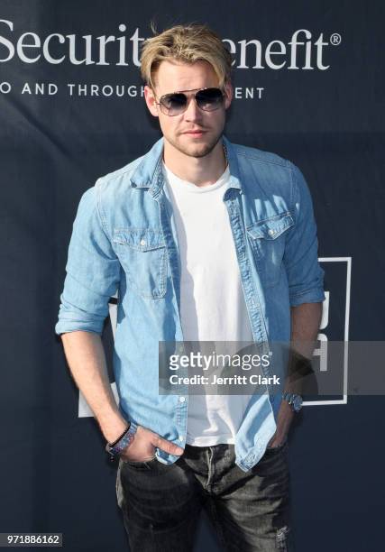 Chord Overstreet attends the 4th Annual Los Angeles Dodgers Foundation Blue Diamond Gala at Dodger Stadium on June 11, 2018 in Los Angeles,...
