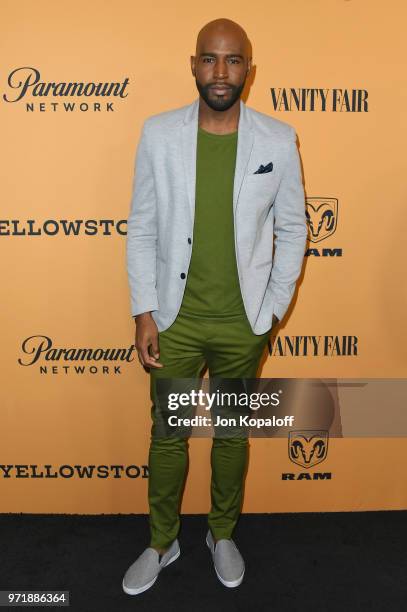 Karamo Brown attends the premiere of Paramount Pictures' "Yellowstone" at Paramount Studios on June 11, 2018 in Hollywood, California.