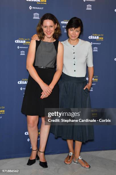 Elsbeth Fraanje and Marianne Denicourt attend the 'Les Nuits En Or 2018' dinner gala at UNESCO on June 11, 2018 in Paris, France.