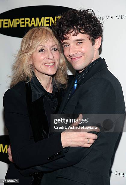 Actors Judith Light and Michael Urie attend the off-Broadway opening night of "The Temperamentals" at New World Stages on February 28, 2010 in New...