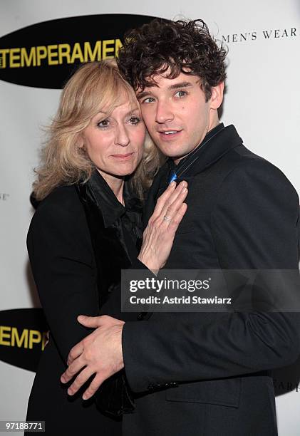 Actors Judith Light and Michael Urie attend the off-Broadway opening night of "The Temperamentals" at New World Stages on February 28, 2010 in New...