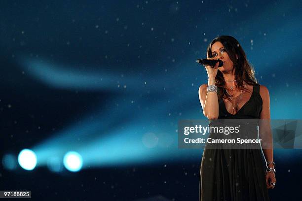 Alanis Morissette performs during the Closing Ceremony of the Vancouver 2010 Winter Olympics at BC Place on February 28, 2010 in Vancouver, Canada.