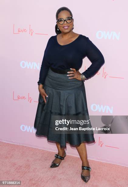 Oprah Winfrey attends the Los Angeles premiere of OWN's 'Love Is_' held at NeueHouse Hollywood on June 11, 2018 in Los Angeles, California.