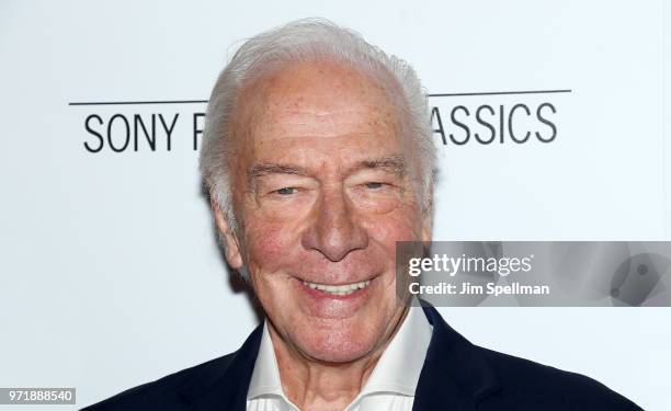 Actor Christopher Plummer attends the screening of Sony Pictures Classics' "Boundaries" hosted by The Cinema Society with Hard Rock Hotel and Casino...