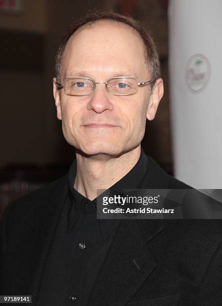 Actor David Hyde Pierce attends the off-Broadway opening night of "The Temperamentals" at New World Stages on February 28, 2010 in New York City.