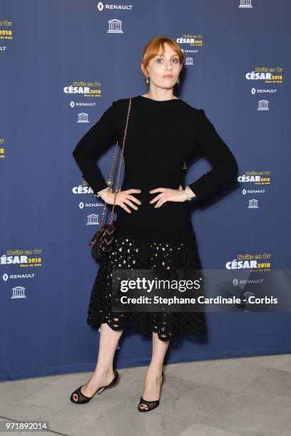 Actress Lolita Chammah attends the 'Les Nuits En Or 2018' dinner gala at UNESCO on June 11, 2018 in Paris, France.