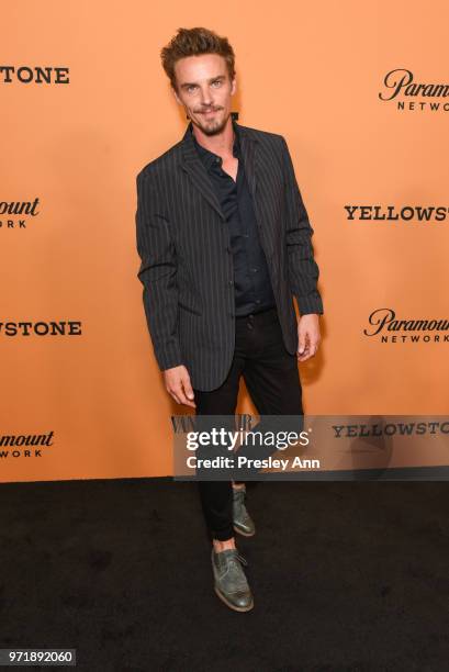 Riley Smith attends the premiere of Paramount Pictures' "Yellowstone" at Paramount Studios on June 11, 2018 in Hollywood, California.
