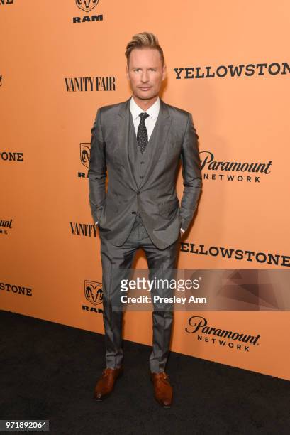 Brian Tyler attends the premiere of Paramount Pictures' "Yellowstone" at Paramount Studios on June 11, 2018 in Hollywood, California.