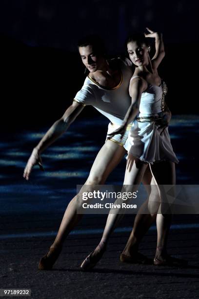 Russian ballet dancers perform during the Closing Ceremony of the Vancouver 2010 Winter Olympics at BC Place on February 28, 2010 in Vancouver,...