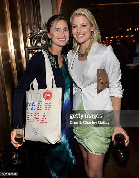 Model/designer Lauren Bush and actress Ali Larter attend the FEED Foundation/Hungry In America project benefit hosted by Vanity Fair held at Craft...