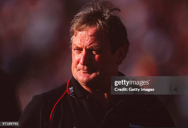 Bombers coach Kevin Sheedy looks on during the round five AFL match between Essendon and Carlton in Melbourne, Australia.