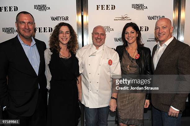 And Publisher of Vanity Fair Edward Menicheschi, Kristi Jacobson, cher Tom Colicchio, Lori Silverbush, and CAA's Bryan Lourd arrive at the FEED...