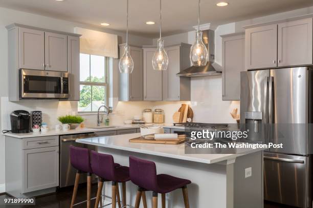 Kitchen in the Arlington model home at Mateny Hill on June 1, 2018 in Germntown Maryland.