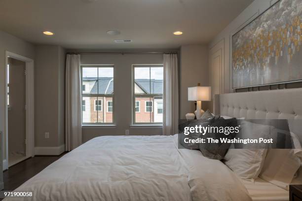 Master Bedroom in the Annapolis model home at Mateny Hill on June 1, 2018 in Germntown Maryland.