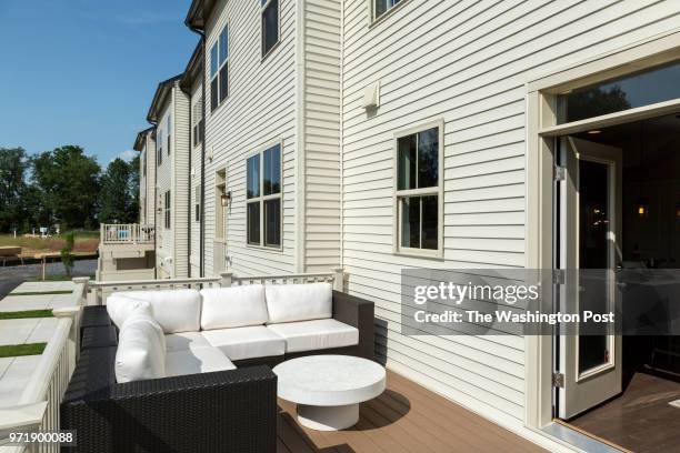 Deck off the Kitchen in the Annapolis model home at Mateny Hill on June 1, 2018 in Germntown Maryland.