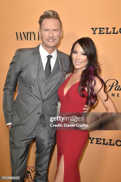 Brian Tyler and Guest attend the "Yellowstone" World Premiere at Paramount Studios on June 11, 2018 in Los Angeles, California.