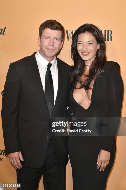 Taylor Sheridan and Nicole Sheridan attend the "Yellowstone" World Premiere at Paramount Studios on June 11, 2018 in Los Angeles, California.