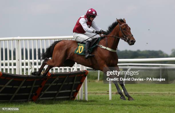 May Mist ridden by Josh Wall in the Bangor Bet Maiden Hurdle at Bangor-on-Dee Racecourse. PRESS ASSOCIATION Photo. Picture date: Tuesday June 5,...