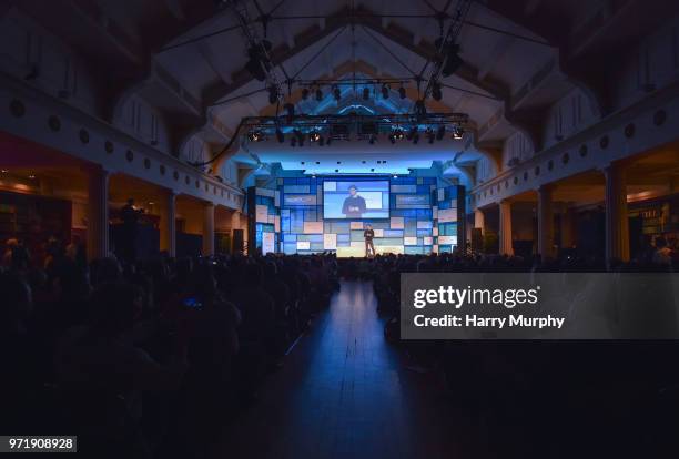 Dublin , Ireland - 12 June 2018; Paddy Cosgrave, CEO, Web Summit, on Centre Stage during day one of MoneyConf 2018 at the RDS Arena in Dublin.