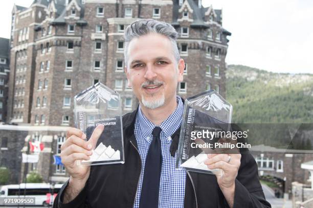 Steve Woolf from OTT Video wins Best Digital Fiction Series for "The 5th Quarter" and Best Animation Program for "Dear Basketball" at the 2018 Rocky...
