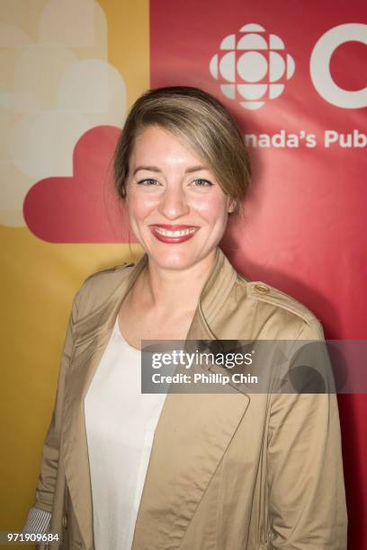 The Honourable Melanie Joly, Minister of Canadian Heritage, Government of Canada attends the CBC Radio Canada opening reception at the Banff World...