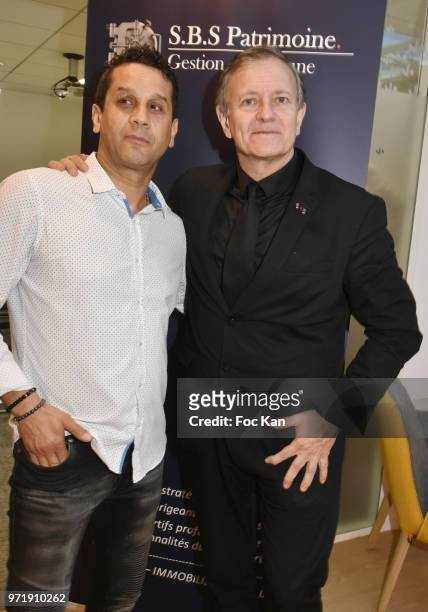 David Donadei President from Citestars and Francis Huster attend Citestars Press Conference at SBS Patrimoine on June 11, 2018 in Paris, France.