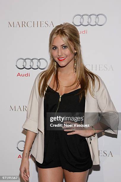 Cassie Scerbo attends Camilla Belle's Oscar fashion party at Cecconi's Restaurant on February 28, 2010 in Los Angeles, California.