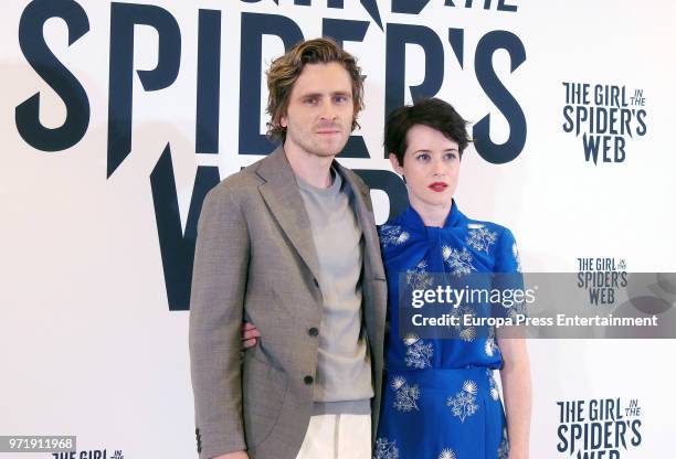 Sverrir Gudnason and Claire Foy attend 'The Girl in the Spider's Web' photocall at CineEurope 2018 on June 11, 2018 in Barcelona, Spain.