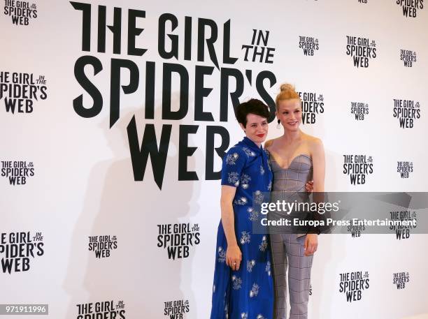 Claire Foy and Slyvia Hoeks attend 'The Girl in the Spider's Web' photocall at CineEurope 2018 on June 11, 2018 in Barcelona, Spain.