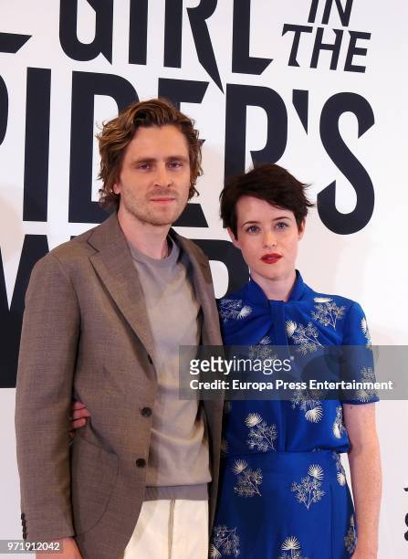 Sverrir Gudnason and Claire Foy attend 'The Girl in the Spider's Web' photocall at CineEurope 2018 on June 11, 2018 in Barcelona, Spain.