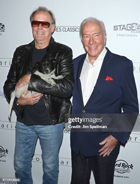 Actors Peter Fonda and Christopher Plummer attend the screening of Sony Pictures Classics' "Boundaries" hosted by The Cinema Society with Hard Rock...