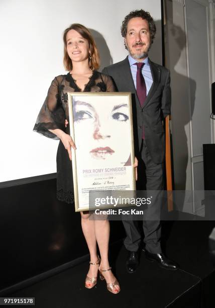 Romy Schneider 2018 awarded actress Adeline d'Hermy and Guillaume Gallienne attend the 36th Romy Schneider & Patrick Dewaere Award Ceremony at Hotel...