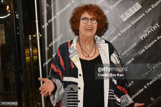 Andrea Ferreol attends the 36th Romy Schneider & Patrick Dewaere Award Ceremony, at Hotel Lancaster on June 11, 2018 in Paris, France.