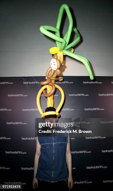 Model Shaun Ross attends boohooMAN Presents Illuminate Festival at At The P on June 11, 2018 in Los Angeles, California.