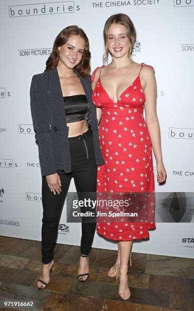 Grace Van Patten and Anna Van Patten attend the screening of Sony Pictures Classics' "Boundaries" hosted by The Cinema Society with Hard Rock Hotel...