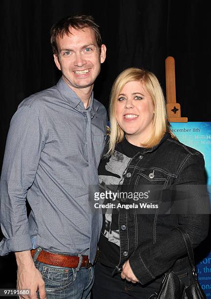 Michael Dean Shelton and Karla Guy attend Kat Kramer's Films That Changed The World screening of 'The Cove' at KTLA Studios on February 28, 2010 in...