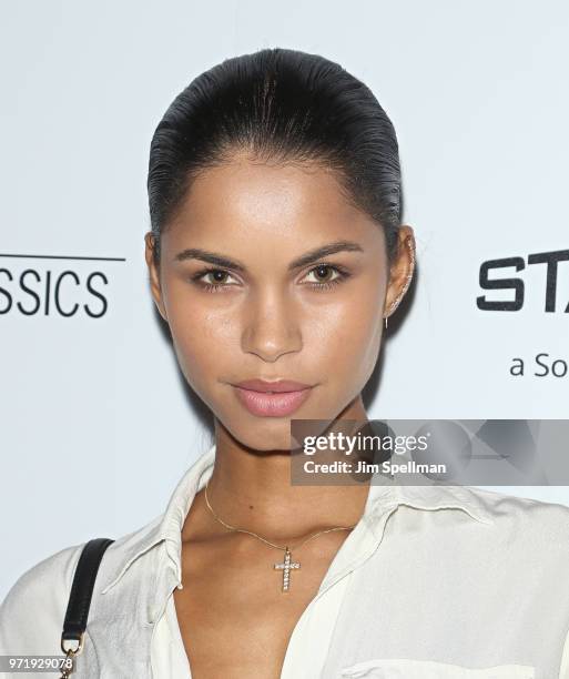 Model Daiane Sodre attends the screening of Sony Pictures Classics' "Boundaries" hosted by The Cinema Society with Hard Rock Hotel and Casino...