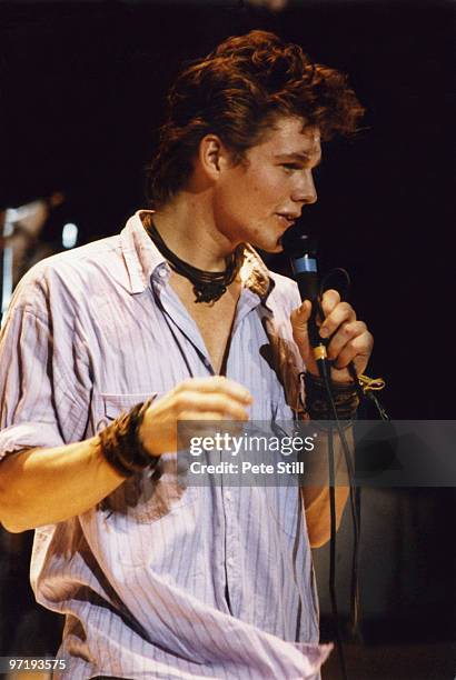 Morten Harket of A-Ha performs on stage at The Royal Albert Hall on December 29th, 1986 in London, England.