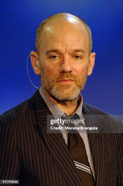 Michael Stipe of Rem during the Italian tv show "Che tempo che fa" on March 16, 2008 in Milan, Italy.